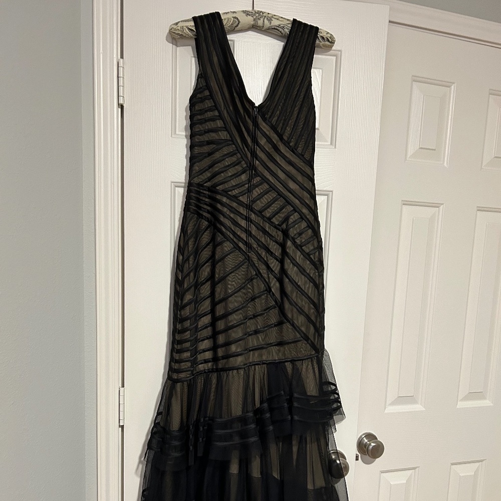 Tadashi Shoji Sleeveless Tiered Tulle Evening Gown Size 2 Designer!